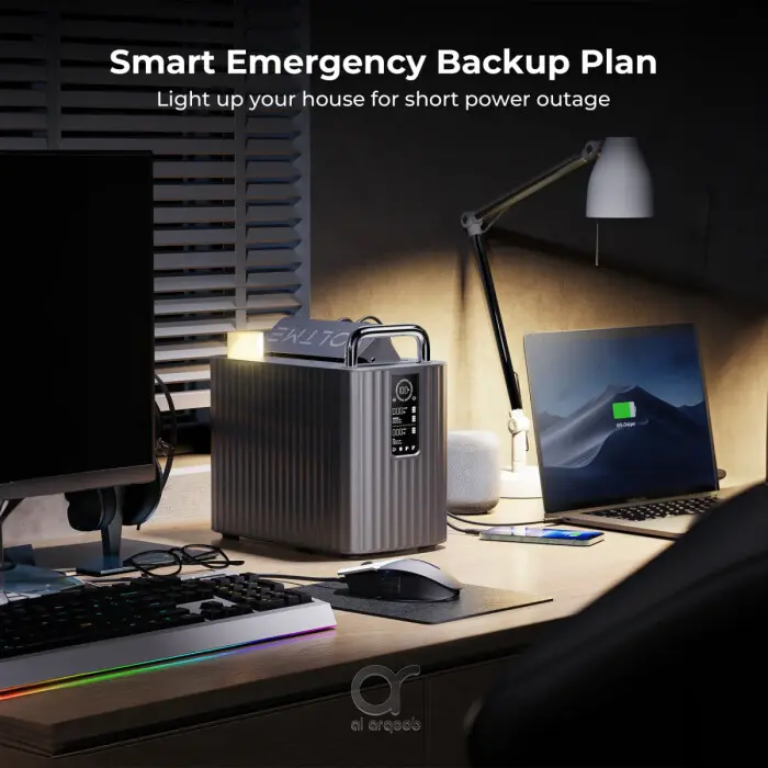 Voltme Hako Portable Power Station HK-600 ( Hako Lite ) 600W - 577.2Wh - Silver - UK Spacs (3).webp