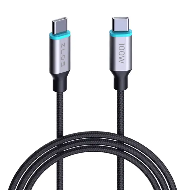 ZLOS 100W USB-C to USB-C Cable  Full Protocol Super Fast Charging