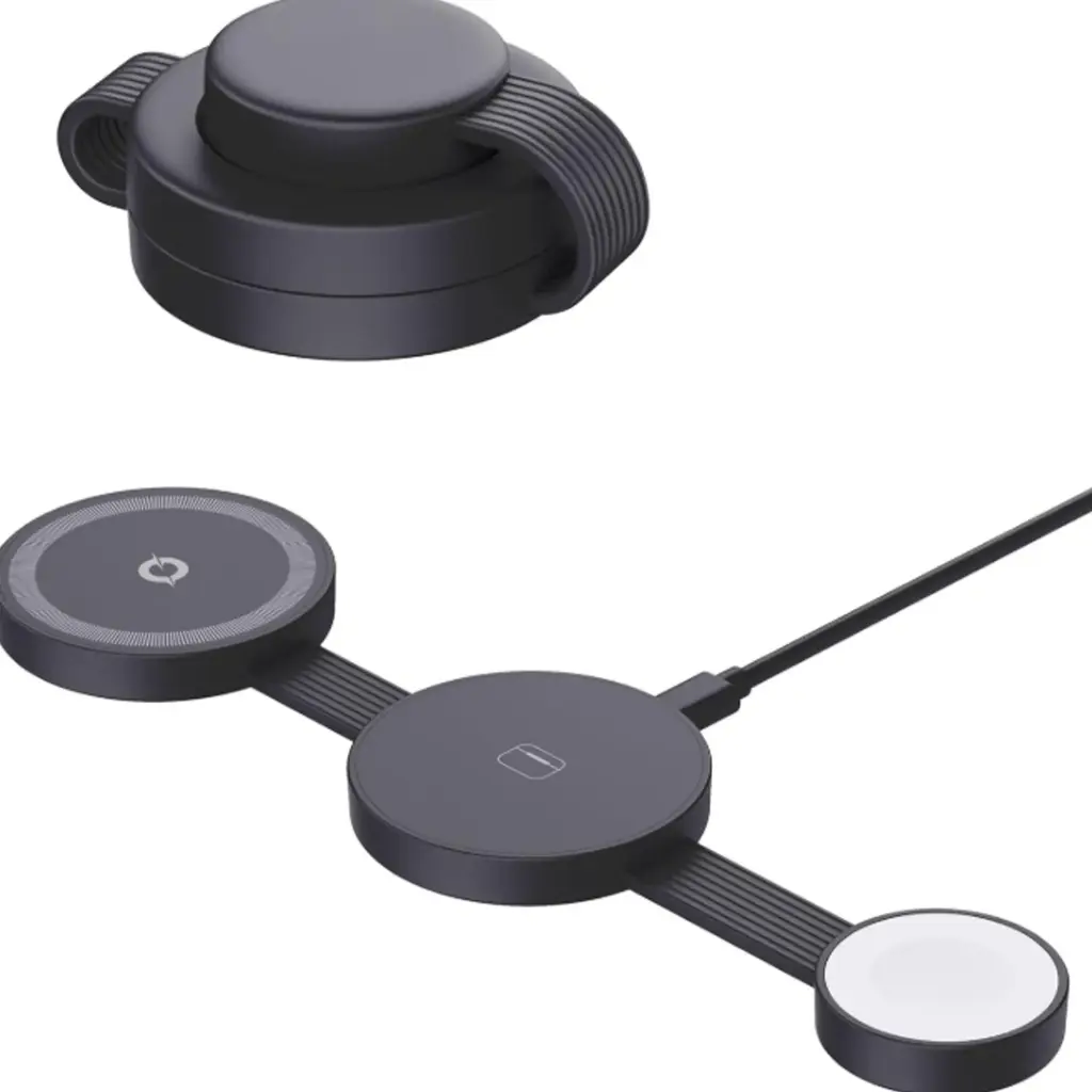 شاحن زلوس MM01 اللاسلكي المغناطيسي القابل للطي 3 في 1 بقدرة 15 واط