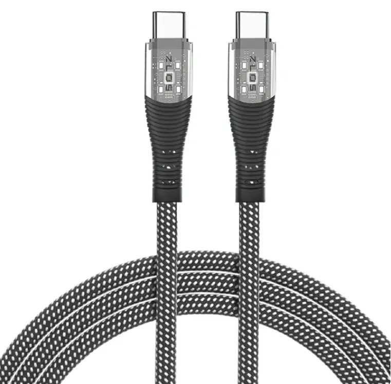 كيبل زلوس USB-C إلى USB-C PureWeave مشبّك فاخر للشحن السريع ونقل البيانات