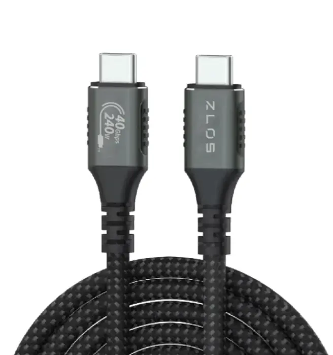 كيبل زلوس USB-C إلى USB-C TurboCharge Thunderbolt 4 للشحن ونقل البيانات فائق السرعة