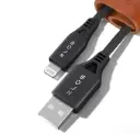 ZLOS USB-A to Lightning Cable leather strap included