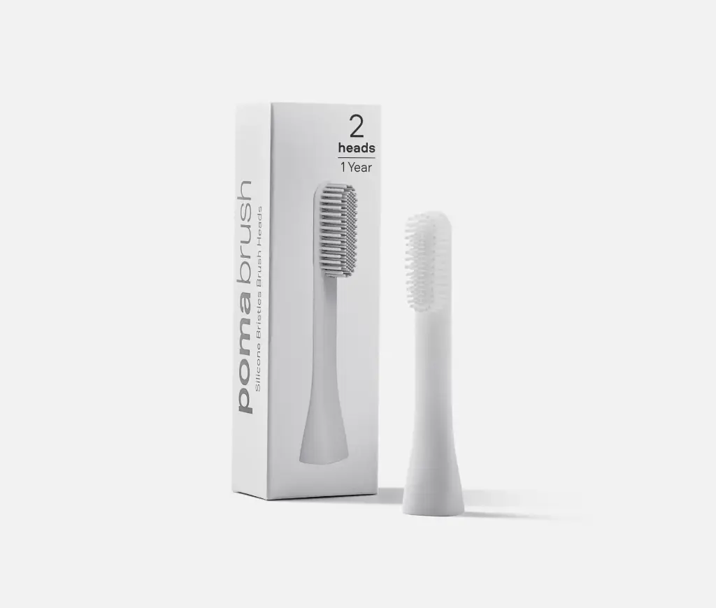 Pomabrush Silicon Head White Set