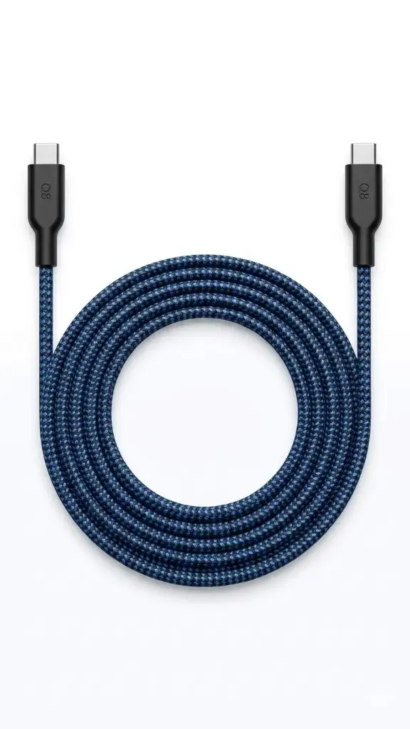 Q8 Cable - USB C to C Cyber Blue 3M