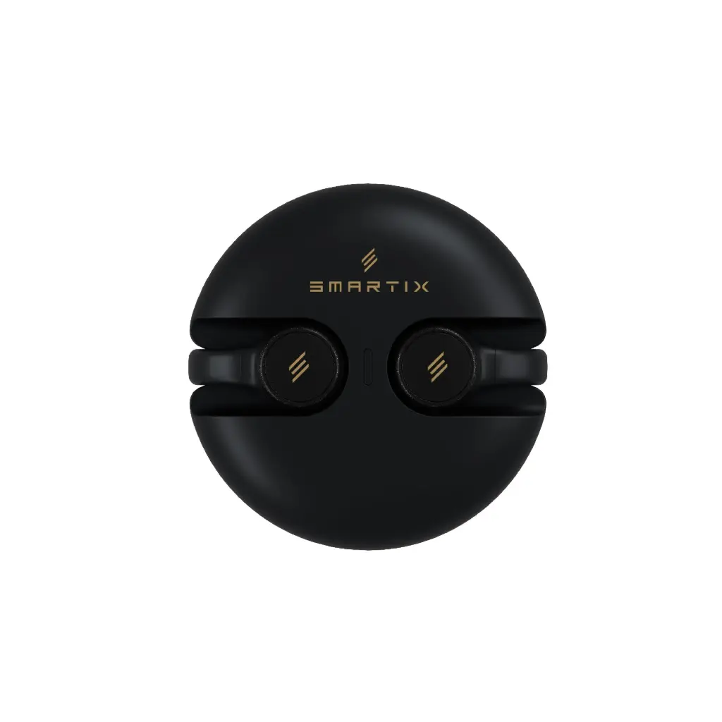 Smartix Atom U Open Ear Clip On Wireless Earbuds Black