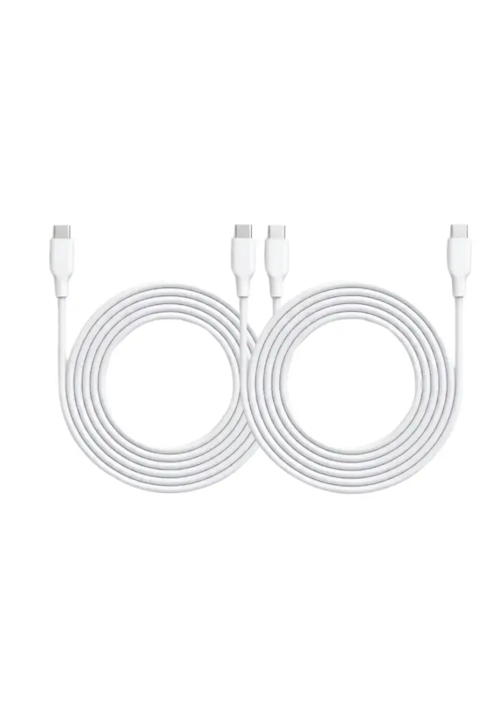 Q8 Cable Lite - USB C to C White 2M - Bundle (2pcs)