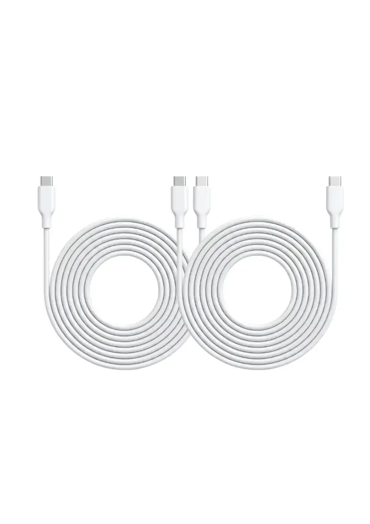 Q8 Cable Lite - USB C to C White 3M - Bundle (2pcs)