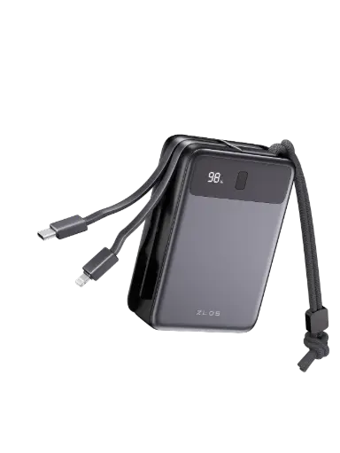 [ZLO-DB20K-35E] باور بانك زلوس DB20 بسعة 20000mAh وقدرة 35 واط مع كيابل مدمجة