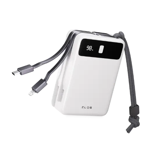 [ZLO-LB20K-22E] باور بانك زلوس LB20 بسعة 20000mAh وقدرة 22.5 واط مع كيابل مدمجة