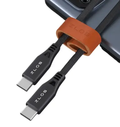 [ONT-CC-12M] كيبل زلوس USB-C إلى USB-C مشبّك مع حزام جلدي