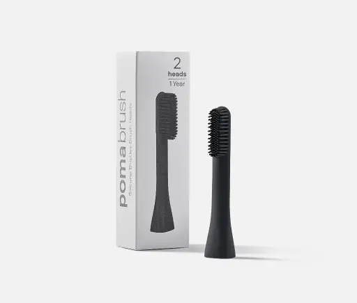 [PBSBBHBLK] Pomabrush Silicon Head Black Set