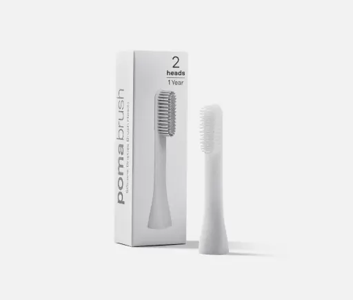 [PBSBBHWHT] Pomabrush Silicon Head White Set