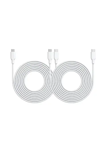 [Prp-CC-3M-WHT-Bun] Q8 Cable Lite - USB C to C White 3M - Bundle (2pcs)