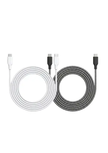 [Prp-CC-2M-WHT-QS-Bun] Q8 Cable - C to C - 2M -White & Quicksilver with Converter 
